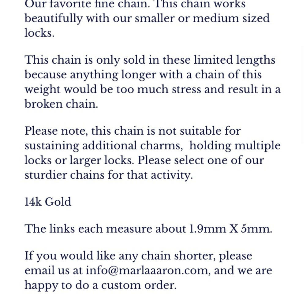 Marla Aaron 14k Yellow Gold Square Link Chain - Picture 4 of 4